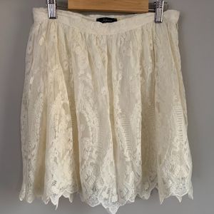 Cream Lace Skirt